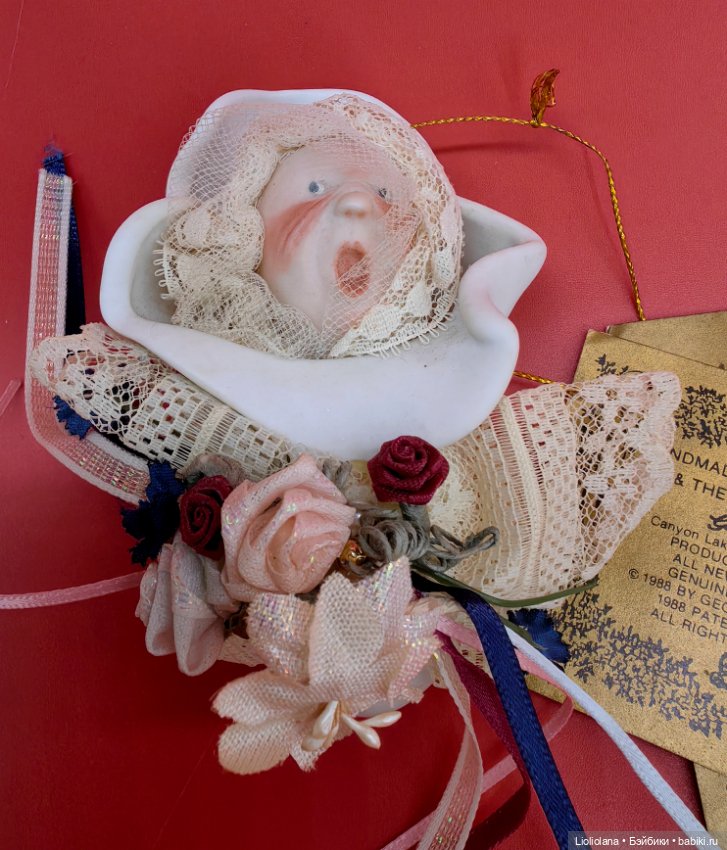 Фарфоровая елочная игрушка Малыш от Georgette Zlomke 1988 год (фото 5)