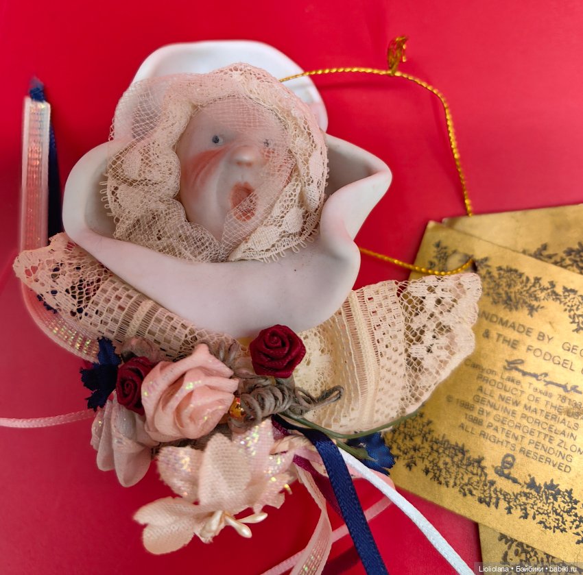 Фарфоровая елочная игрушка Малыш от Georgette Zlomke 1988 год (фото 4)