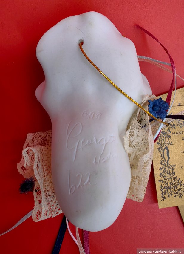 Фарфоровая елочная игрушка Малыш от Georgette Zlomke 1988 год (фото 6)