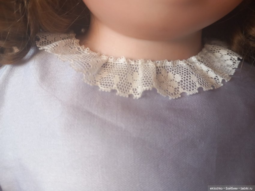 Одежда для кукол платье шелковое для антикварной куклы (фото 3)