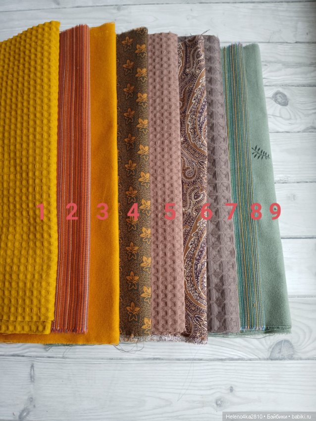 Набор хлопковых тканей для пошива кукольной одежды (фото 7)