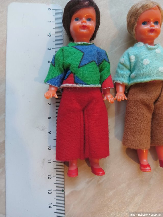 Паричковые куклы Emil Schwenk 1970-ые г.г. Германия ГДР 12 см (фото 3)