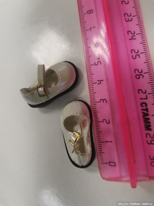 Перламутровые туфли для BJD 1/6 YoSD (фото 3)