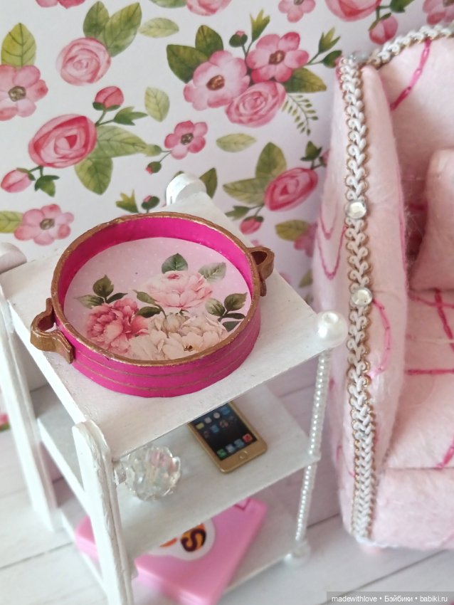 Кресло и этажерка для куклы 15-16см (фото 4)