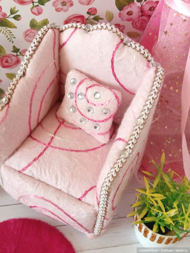 Кресло и этажерка для куклы 15-16см (фото 5)