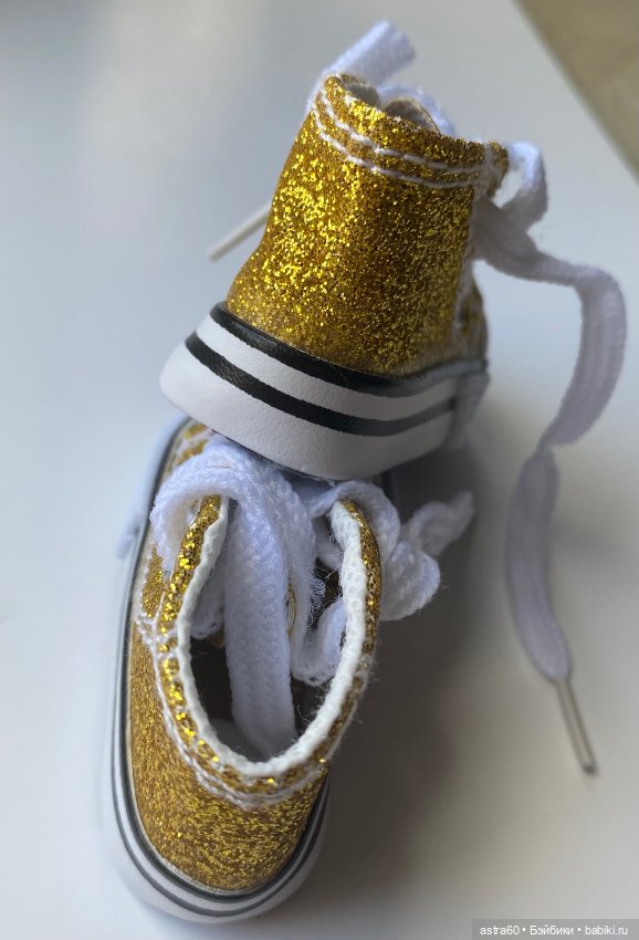 Кеды «золотые» — Обувь для кукол (фото 4)