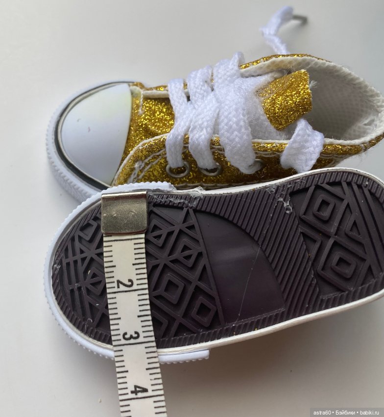Кеды «золотые» — Обувь для кукол (фото 6)