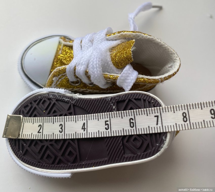 Кеды «золотые» — Обувь для кукол (фото 7)