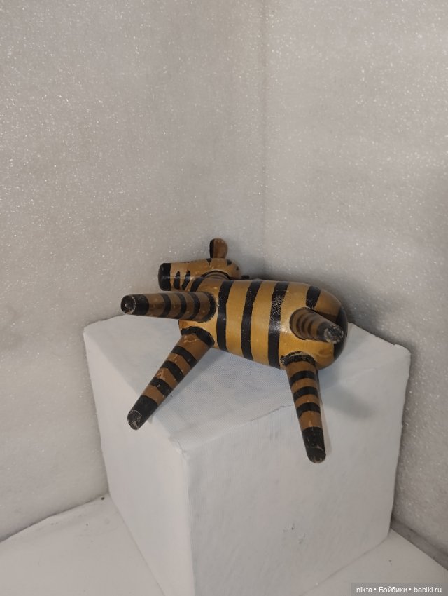 Деревянная игрушка СССР Зебра Из серии Ленинградский зоопарк (фото 5)