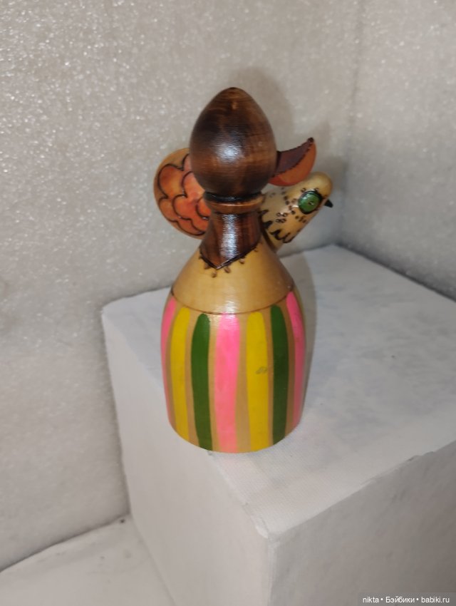 Игрушка, сувенир СССР Девушка с петухом (фото 3)