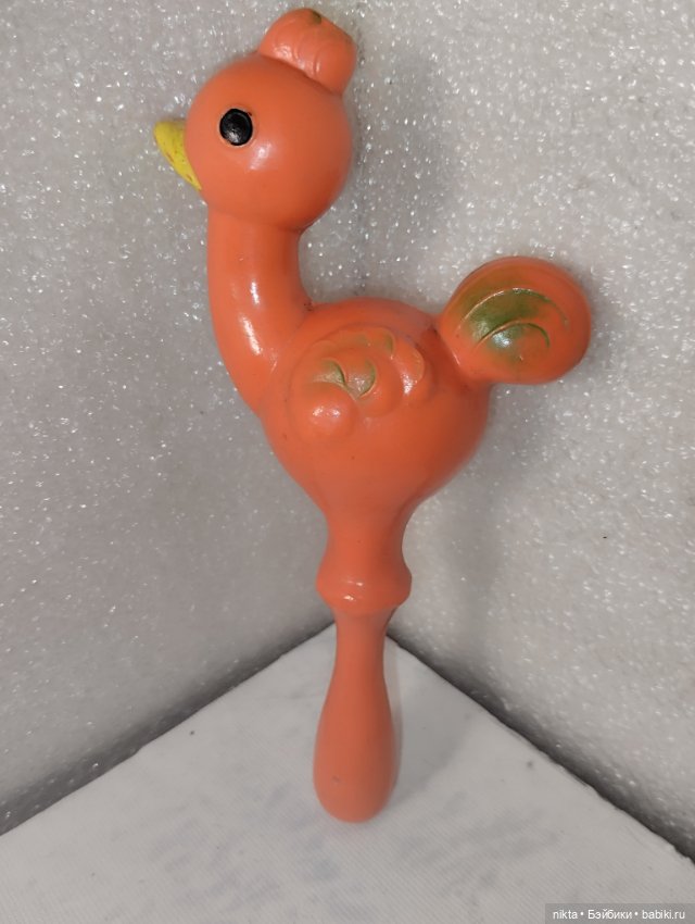 Погремушка СССР Страус — Винтажные куклы и игрушки детства