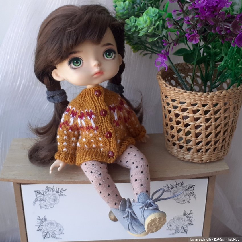 Вязаная кофта для кукол Xiaomi Monst Doll Монст Кардиган жаккардовый