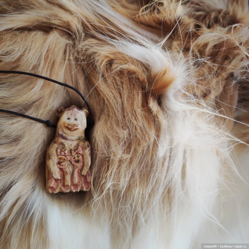 Кулоны мишки из дерева — Авторские игрушки (фото 6)