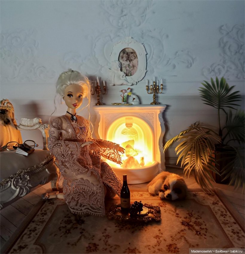 Камин белоснежный — Кукольная мебель (фото 3)