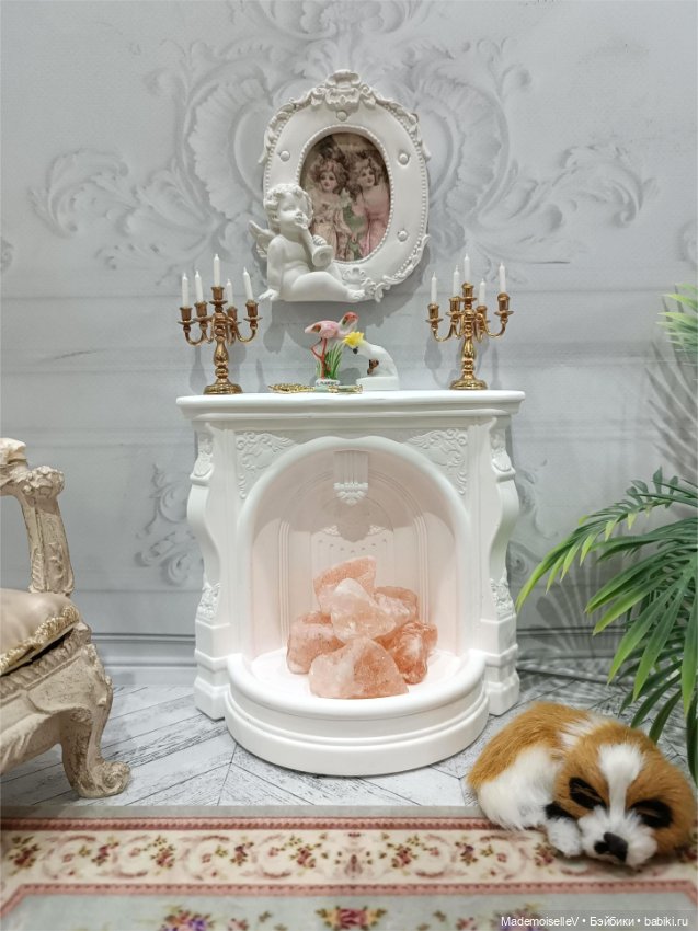 Камин белоснежный — Кукольная мебель (фото 8)