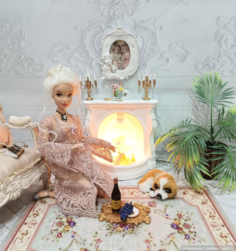 Камин белоснежный — Кукольная мебель