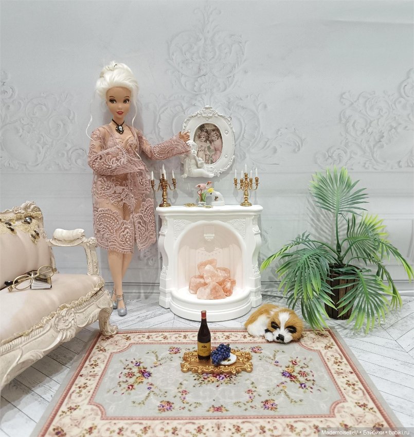 Камин белоснежный — Кукольная мебель (фото 10)