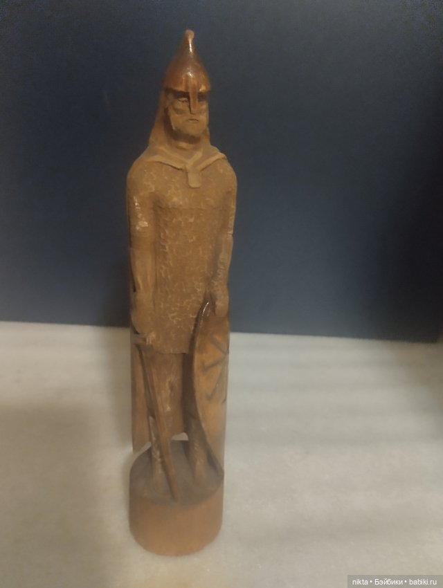 Витязь, богатырь Резная деревянная фигурка СССР Ручная работа (фото 2)