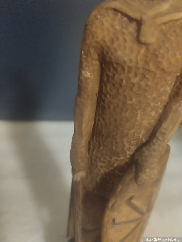 Витязь, богатырь Резная деревянная фигурка СССР Ручная работа (фото 6)