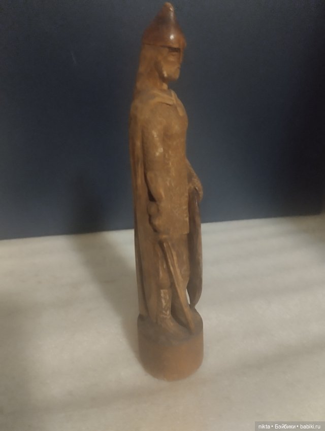 Витязь, богатырь Резная деревянная фигурка СССР Ручная работа (фото 5)