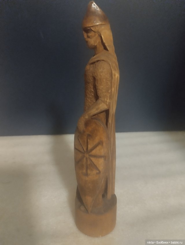 Витязь, богатырь Резная деревянная фигурка СССР Ручная работа (фото 3)