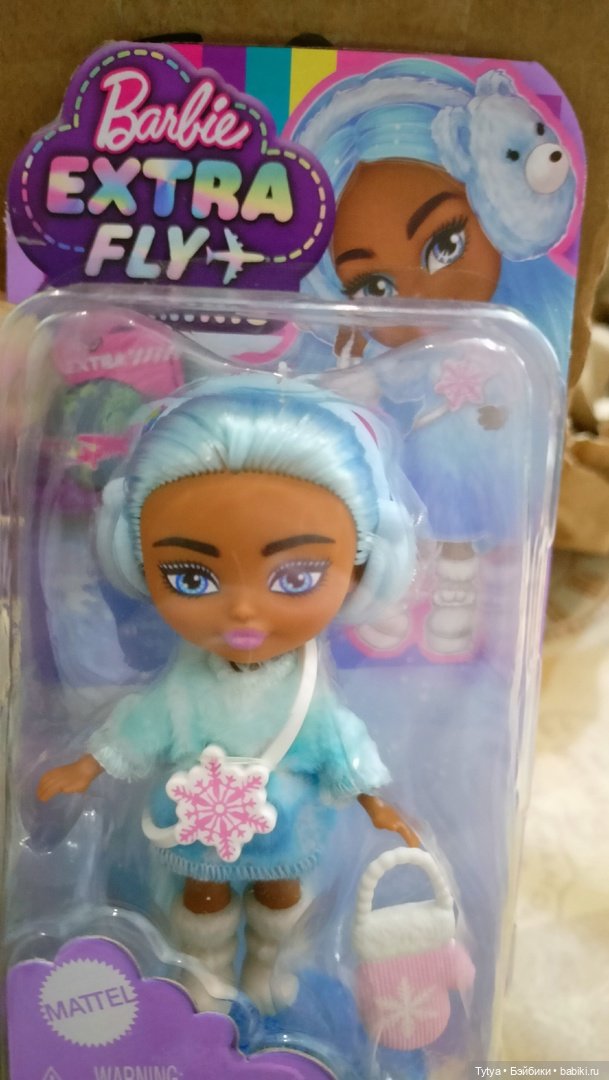 Малышка Кукла Barbie Extra Fly Mini Minis зимняя (фото 3)