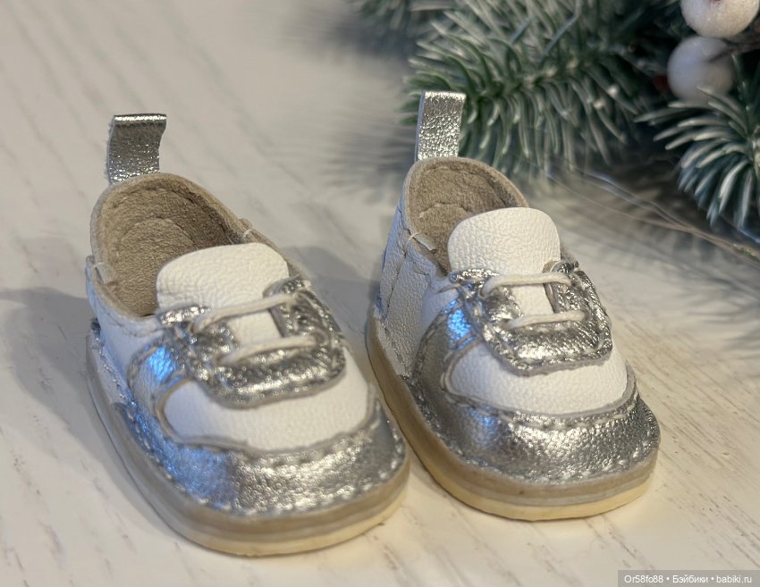 Кожаные кроссовки ручной работы для Минивихтелей (Wichtel) (фото 2)