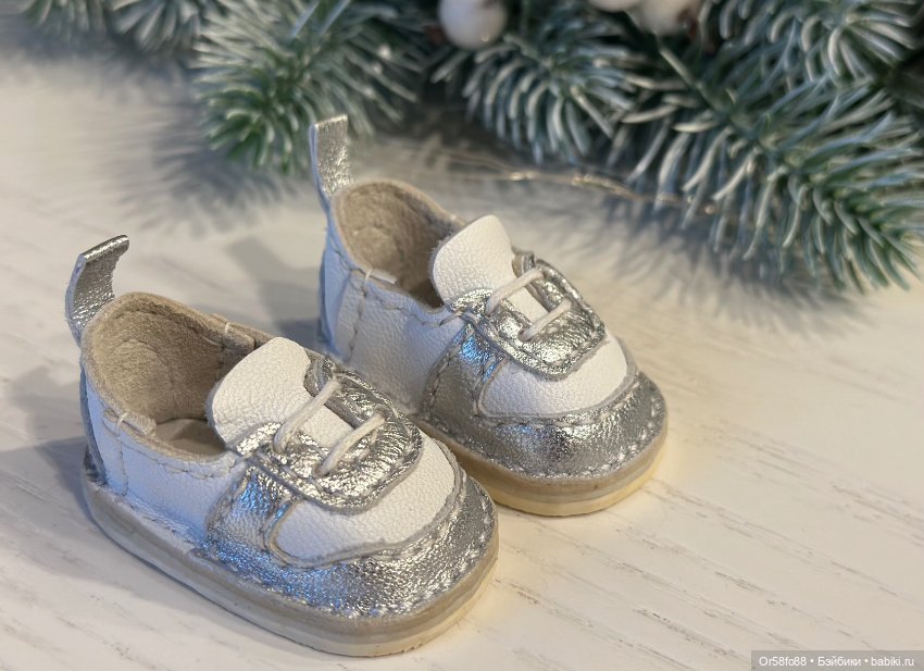 Кожаные кроссовки ручной работы для Минивихтелей (Wichtel) (фото 3)