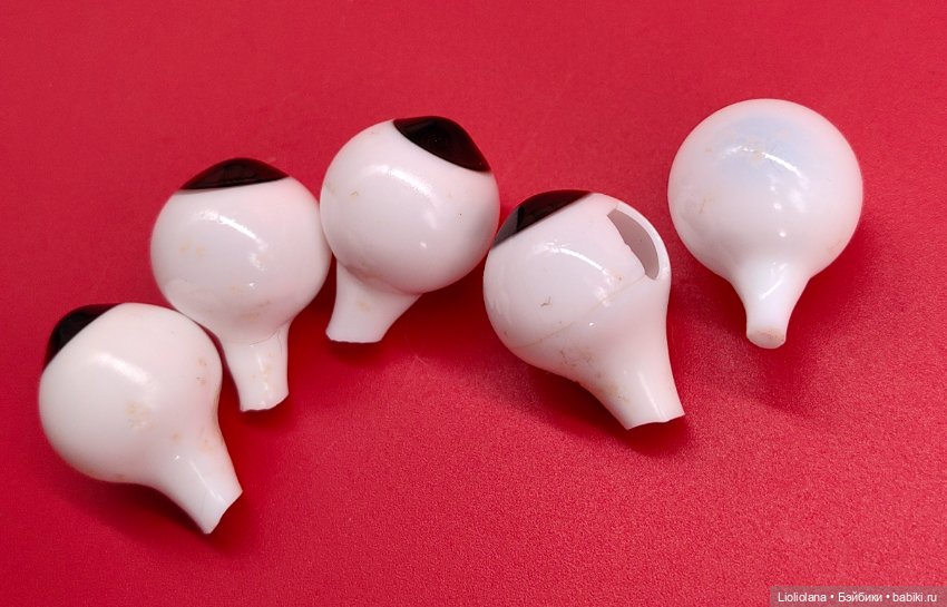 Антикварные глаза для куклы карие стекло 2 см (фото 2)