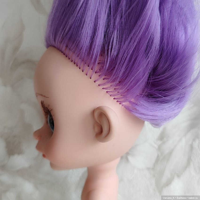 Berjuan кукла Biggers, без одежды, сиреневые волосы УЦЕНКА, 32 см (фото 3)