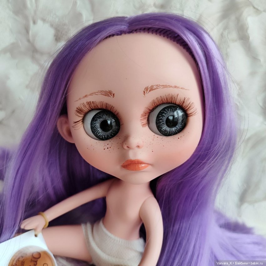 Berjuan кукла Biggers, без одежды, сиреневые волосы УЦЕНКА, 32 см (фото 5)