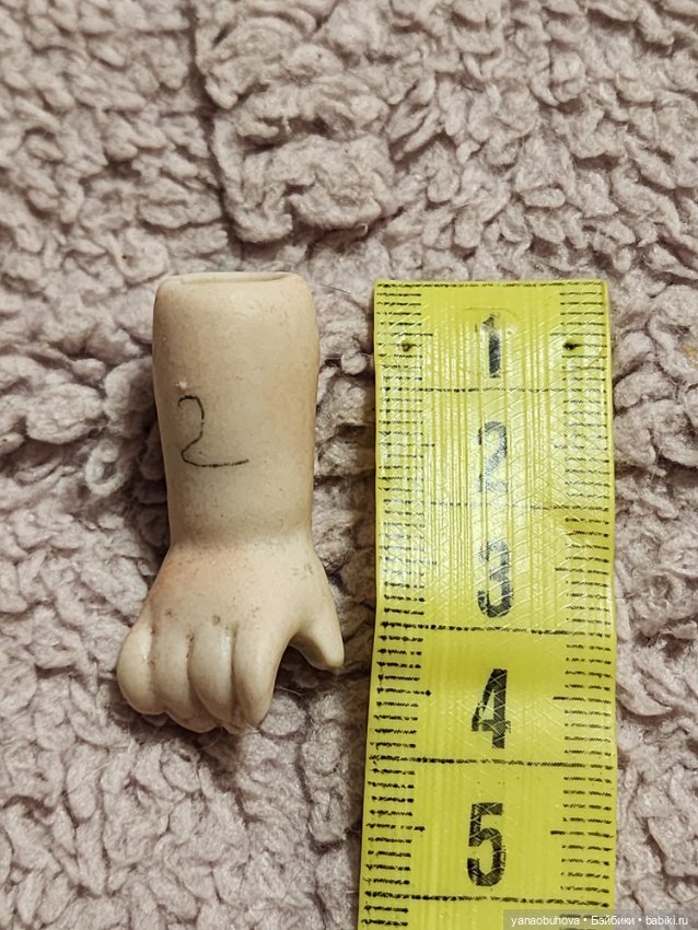 Антикварные одинарные кукольные ручки №2 (фото 6)