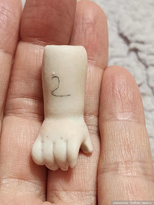 Антикварные одинарные кукольные ручки №2 (фото 4)