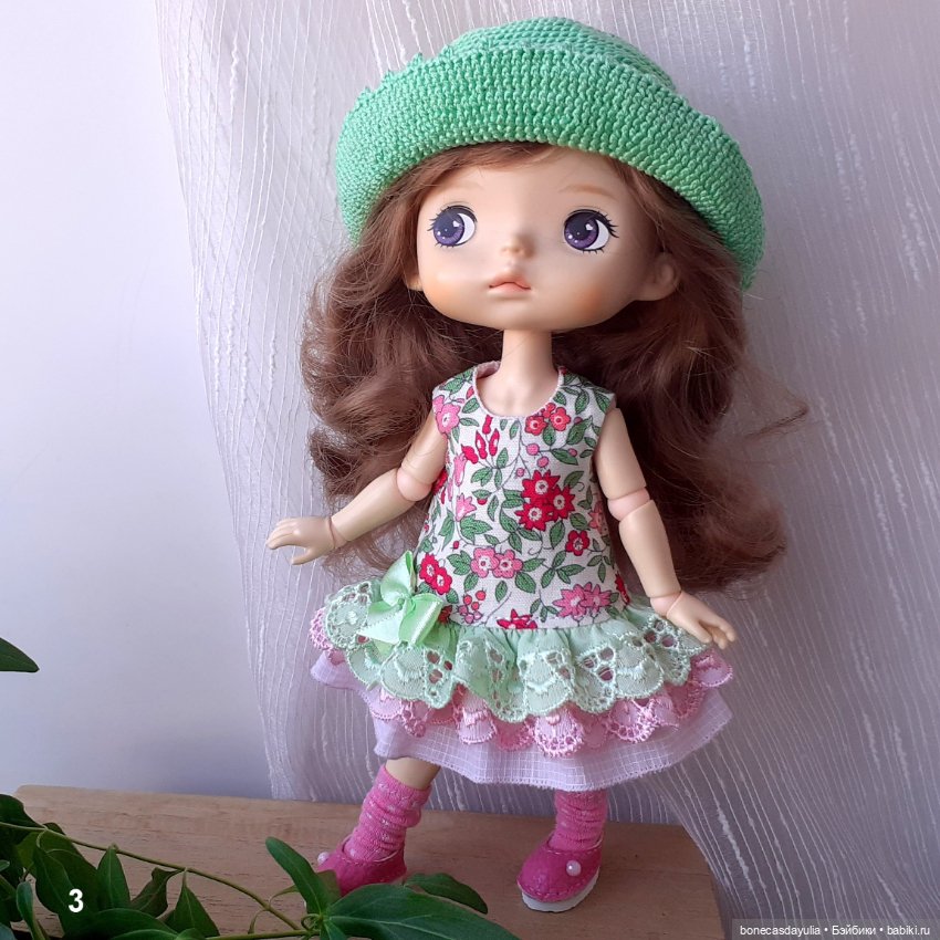 Летние нарядные комплекты для кукол Xiaomi Monst Doll Монст Платье Шляпа (фото 4)