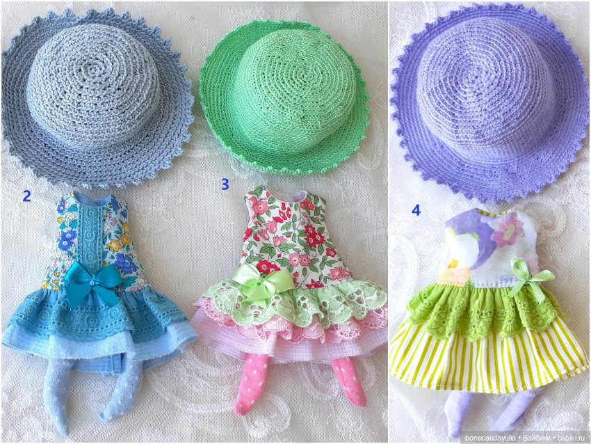 Летние нарядные комплекты для кукол Xiaomi Monst Doll Монст Платье Шляпа (фото 7)