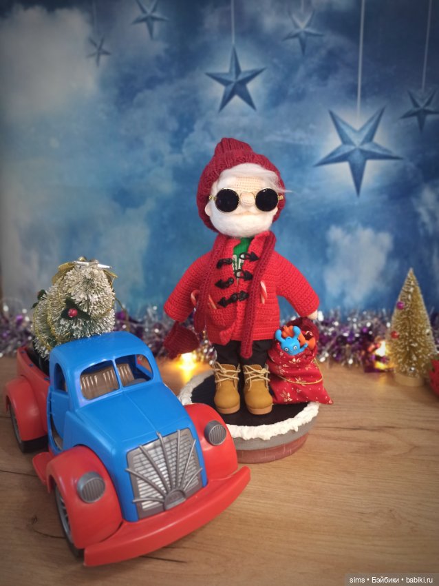 Вязаный Дедушка Мороз — Авторские куклы (фото 3)