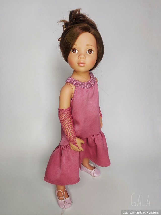 Одежда для Готц и Сой Ту от Паола Рейна. Платье и митенки (фото 3)