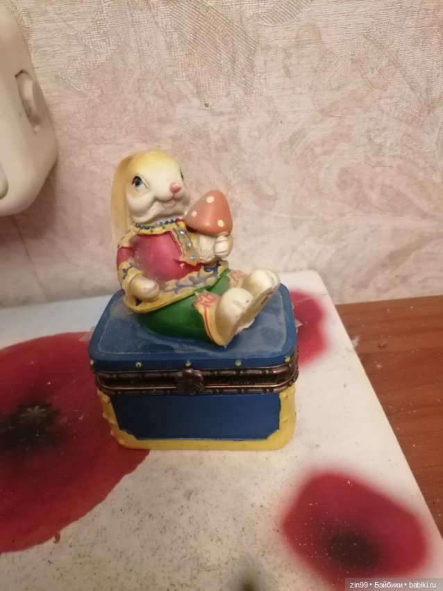 Зайчик шкатулка, винтаж — Винтажные куклы и игрушки детства