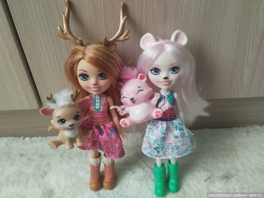 Enchantimals олень и медведь с питомцами