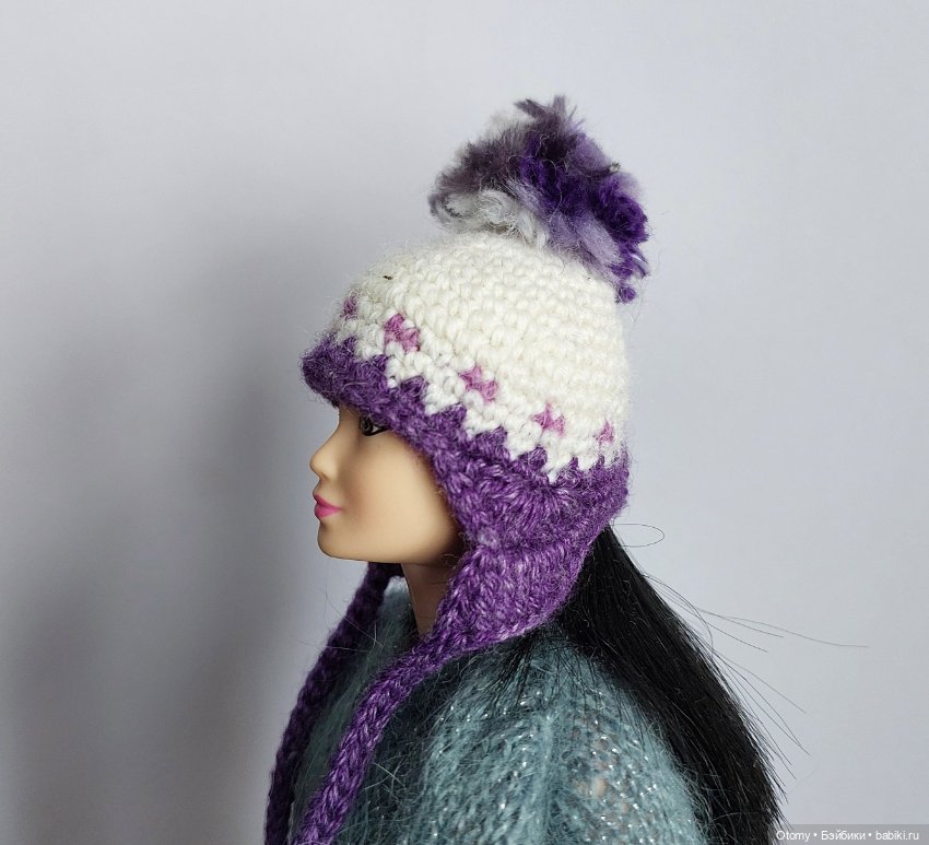 Шапочки-ушанки на кукол Барби/Кен