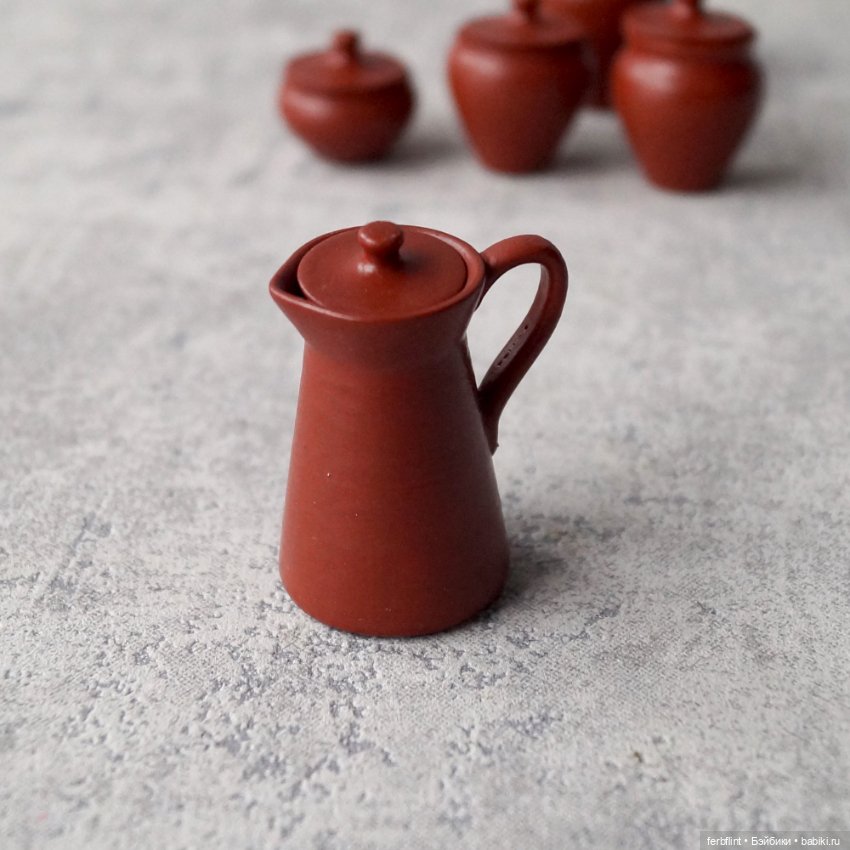 Набор "глиняной" посуды (масштаб 1:6) (фото 7)
