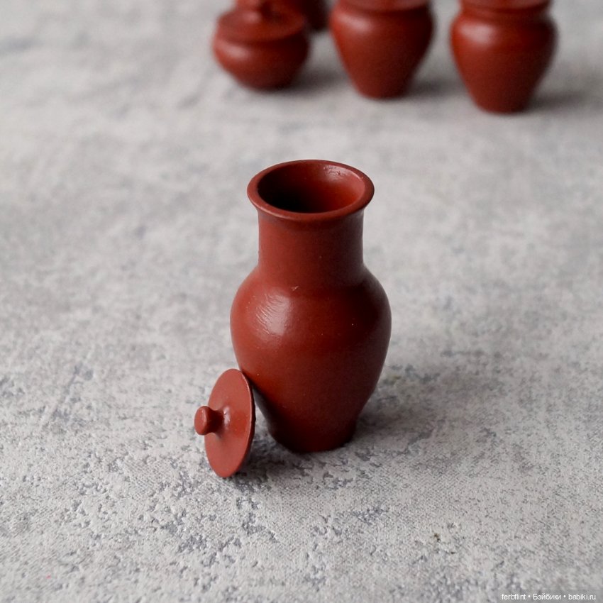 Набор "глиняной" посуды (масштаб 1:6) (фото 6)
