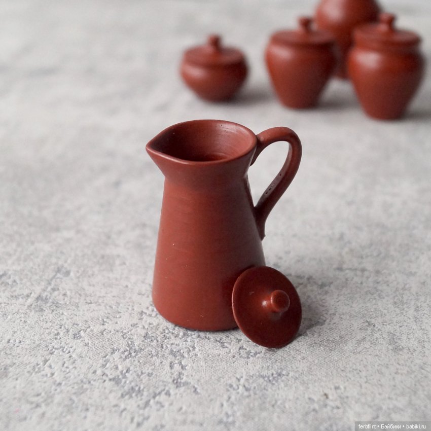 Набор "глиняной" посуды (масштаб 1:6) (фото 8)