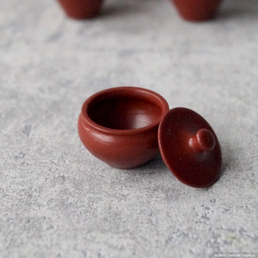 Набор "глиняной" посуды (масштаб 1:6) (фото 2)