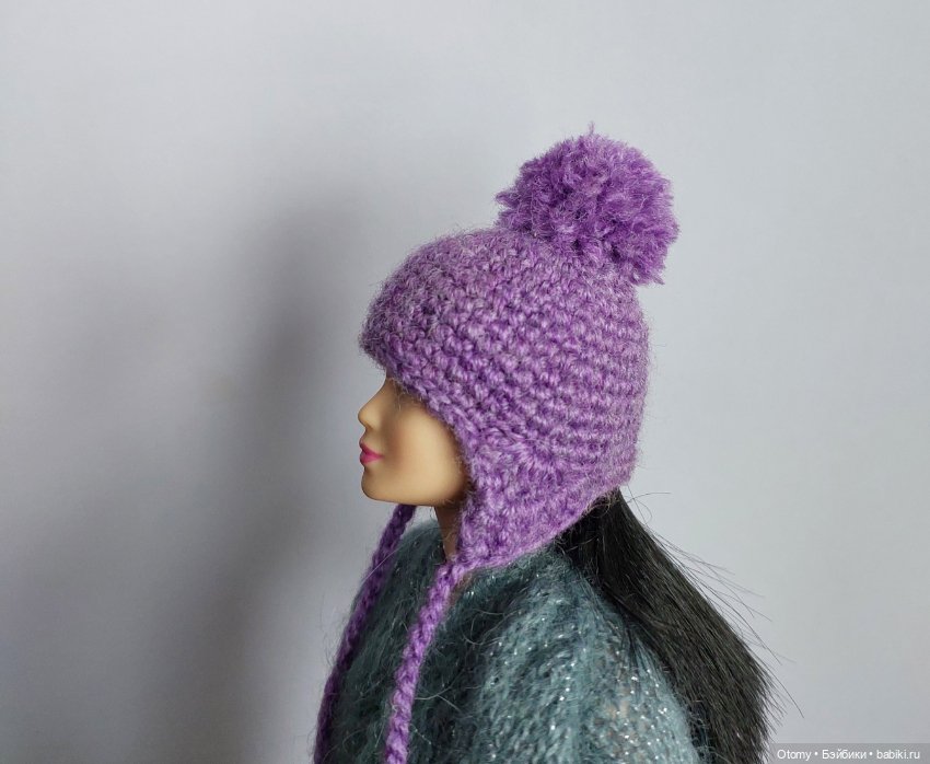 Шапочки-ушанки на кукол Барби/Кен (фото 2)