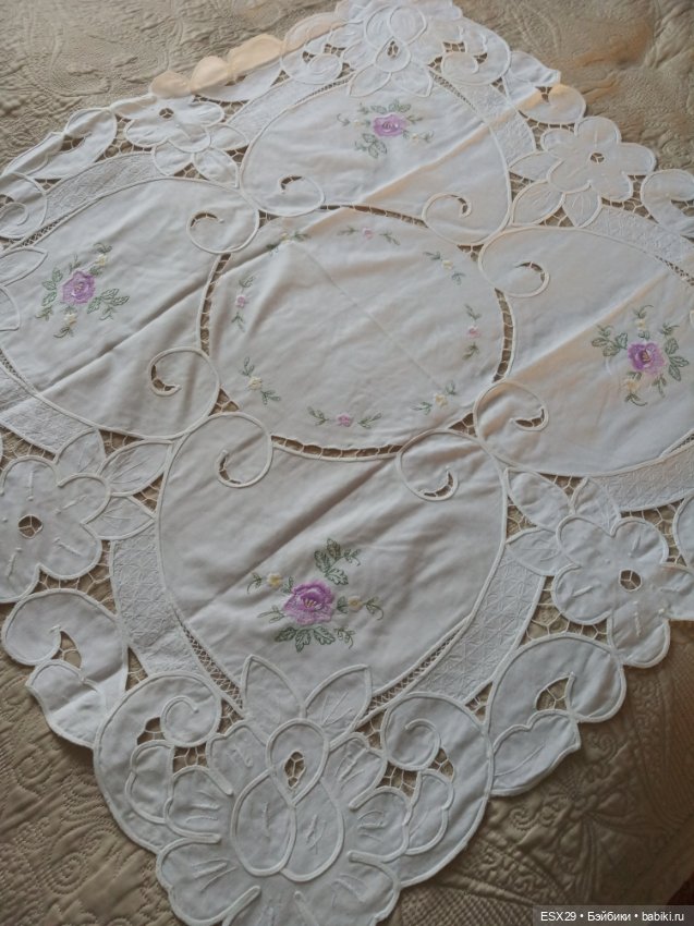 Красивая винтажная скатерть (фото 4)
