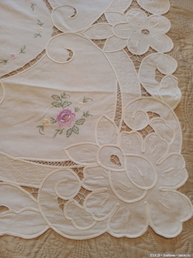 Красивая винтажная скатерть (фото 5)
