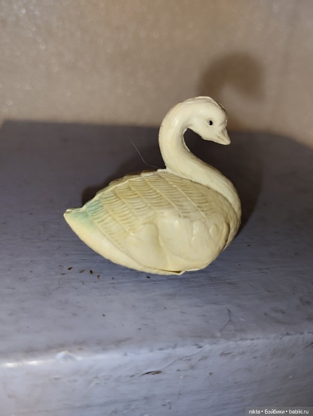 Целлулоидная игрушка СССР Лебедь Мини (фото 3)