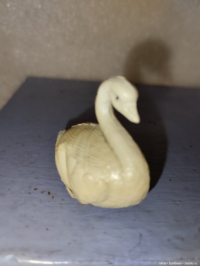 Целлулоидная игрушка СССР Лебедь Мини (фото 2)