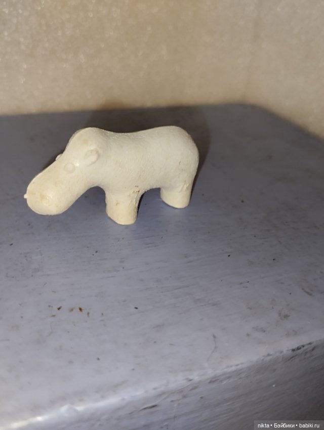 Игрушка СССР Бегемот Мини Литая резина